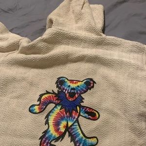 Grateful Dead Bear Hoodie, 100% cotton.